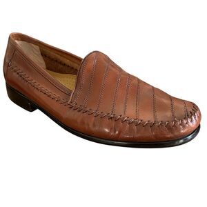 Men's Giorgio Brutini Cognac Brown Slip-on Leather  Loafers Size 10D